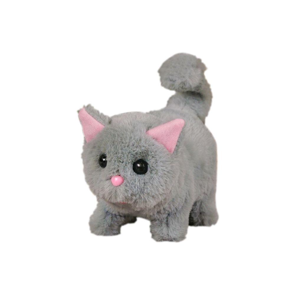 Head Shaking Cat Plush Toy Stuffed Animal Walking Interactive Cat Electronic Stuffed Doll  Kids Toy