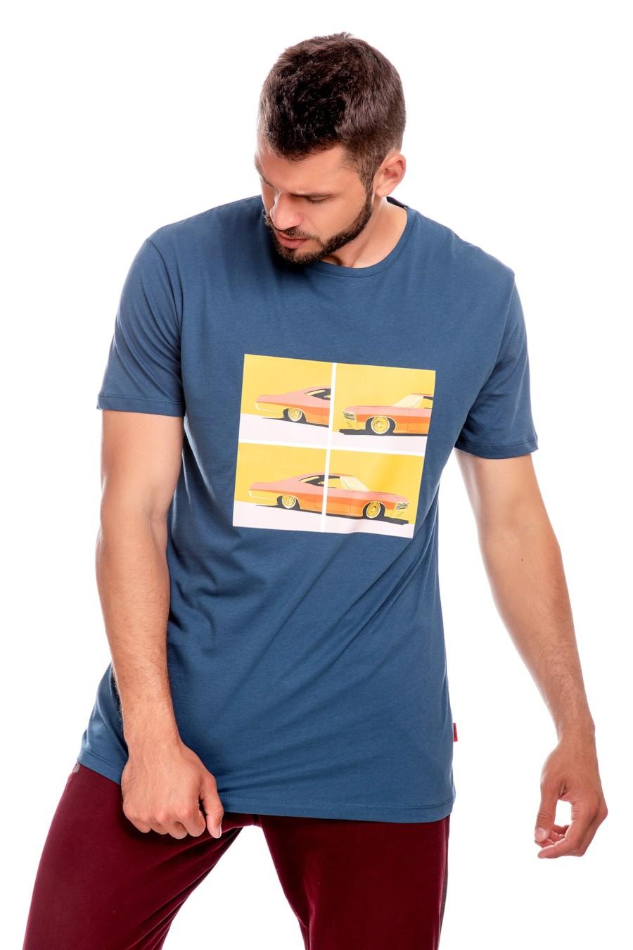 

Футболка John Frank (60103) 50(L) французький небо синє кольору