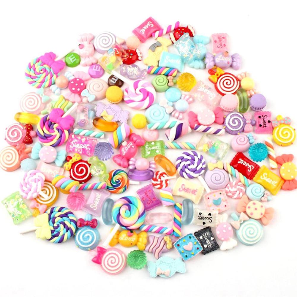 Hairpin Keychain Accessories Kawaii Nail Decoration Scrapbooking Supplies Phone Charm Slime Charms