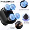 Electric Massager 4-Head Deep Muscle Relaxation Tissue 5 Adjustable Levels Rechargeable Vibration Device for Neck Back Shoulder
