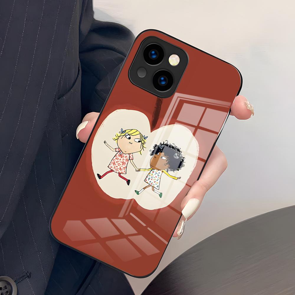 Charlie And Lola Anime Phone Case For IPhone 17 Pro Max 15 Pro 16 14 Plus 12 13 Mini 11 Pro Shockproof Glass Cover