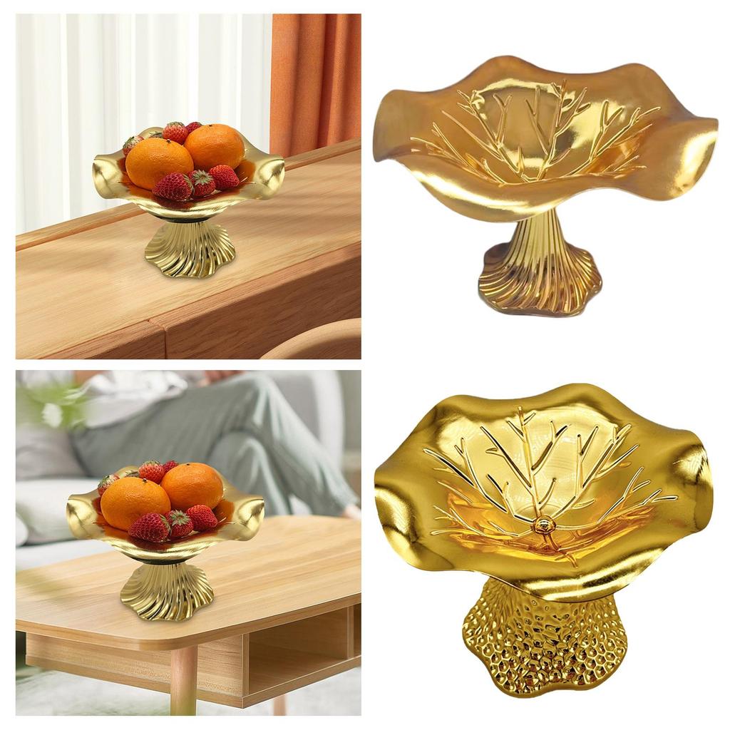 Candy Holder Tray Fruit Bowl Storage Baskets Stand Organization Alloy Snacks Basket for