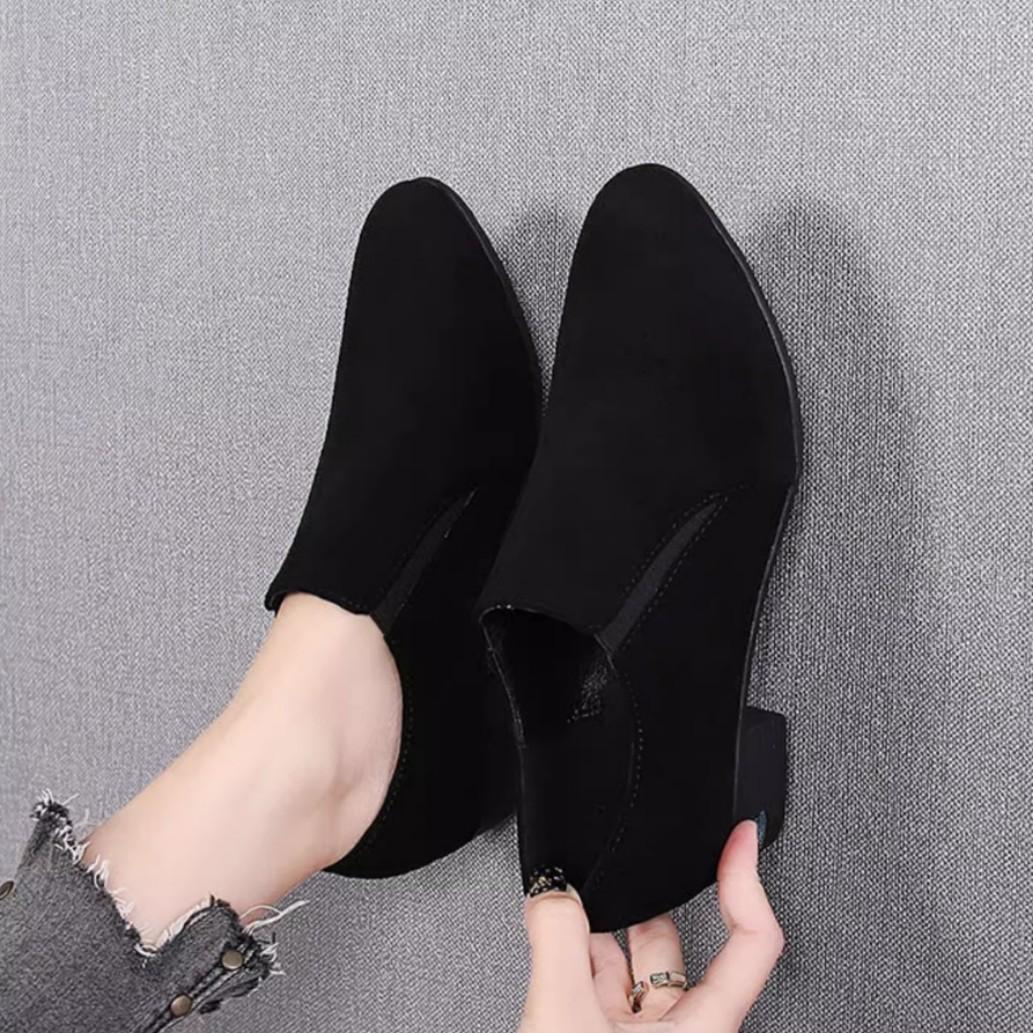 

Глубокие туфли-лодочки женские матовая кожа средний каблук толстый каблук острый носок мягкая кожа высокие каблуки осенний темперамент ботильоны рабочая обувь женская обувь 41 чёрный