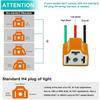 HUIQIAODS H4 Headlight Socket Lamp Connector Plug Wire Harness Adapter Pack of 2 (H4 Ceramic Socket)..