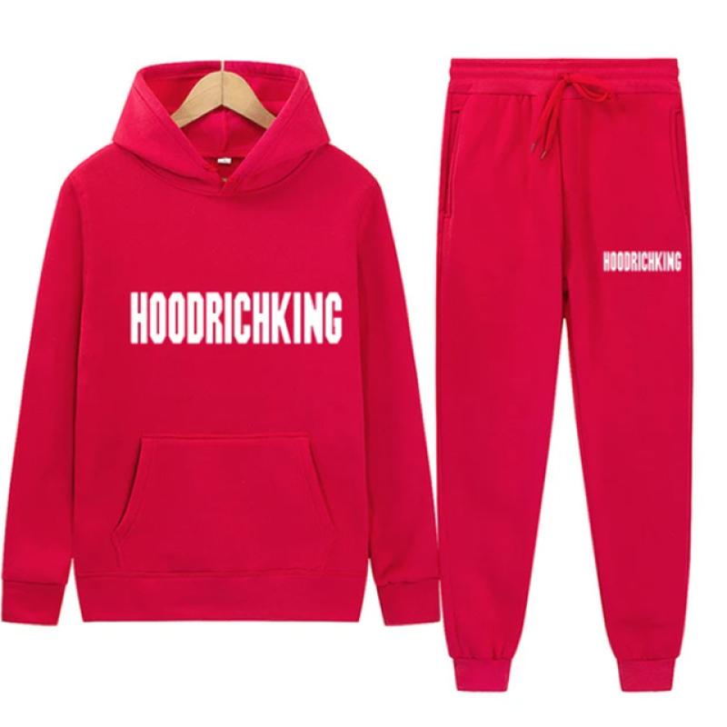 Męska i damska wiosenna polarowa odzież sportowa Męska i damska codzienna bluza z kapturem Garnitur dla par Jogging Modny sweter Czarny S-3XL