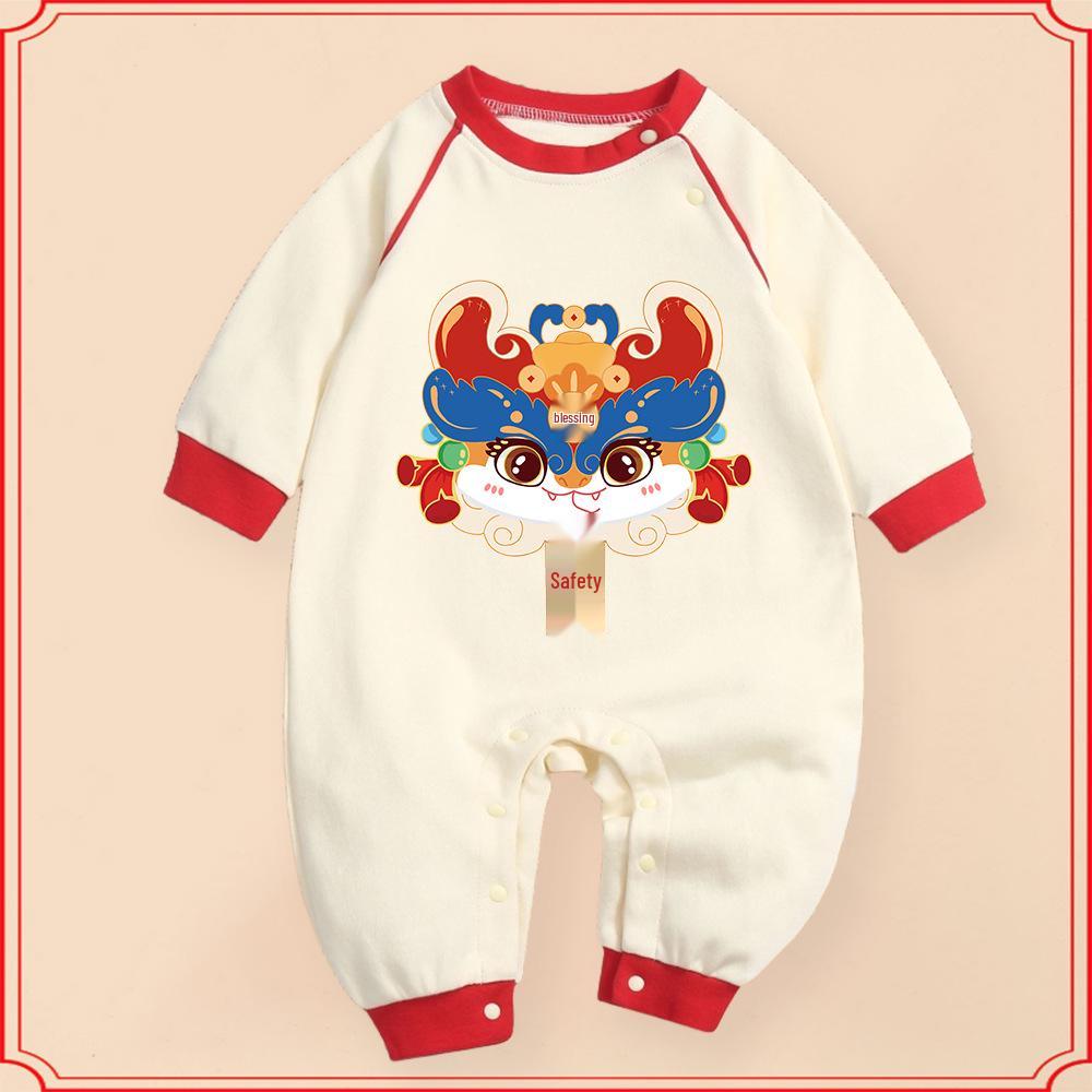 Newborn Baby Celebration Long Sleeve Cotton Romper for Spring/Autumn Photo Shoots