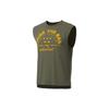 LiNing Fitness Series Letter Print Quick-Dry Breathable Fitness Camisole Men Tops Military-Green AVST015-3