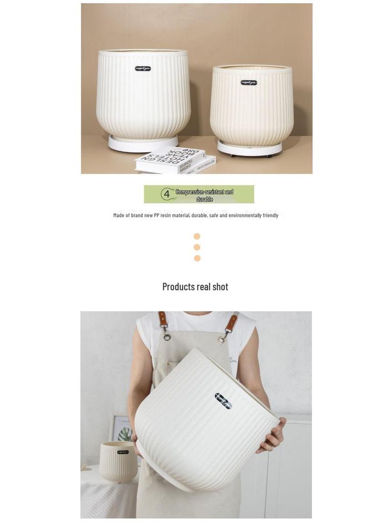 Nordischer Stil Großer Harz-Blumentopf, Hoher Zylinder für Paradiesvogel oder Areca-Palme, Verdickt und Langlebig