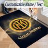 Custom Text Printed Rug Inter Milan Non Slip Floor Carpet For Home Room Decor