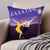 Romantic American Movie LLa La Land Cushion Cover Pillowcase Antidustmite Invisible Zipper Short Plush Sofa Cushion
