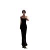 Pure Desire Style Sexy Black Suspender Dress Women's Summer New Slim-fitting Pendant Feeling Hip Fish Tail Long Skirt