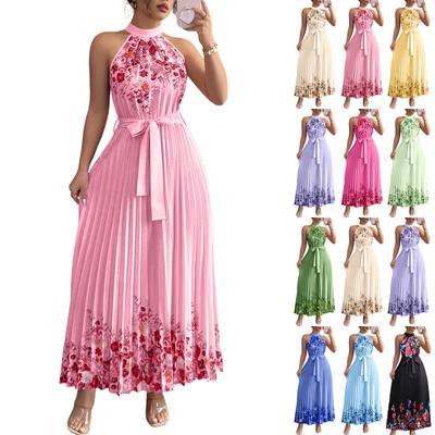 Robe Rétro Rétro Sans Manches Mode Décontractée Femme
