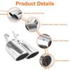 Car Universal One To Two Tail Throat Double Pipe Tail Pipe Stainless Steel Exhaust Pipe Modification Supplies