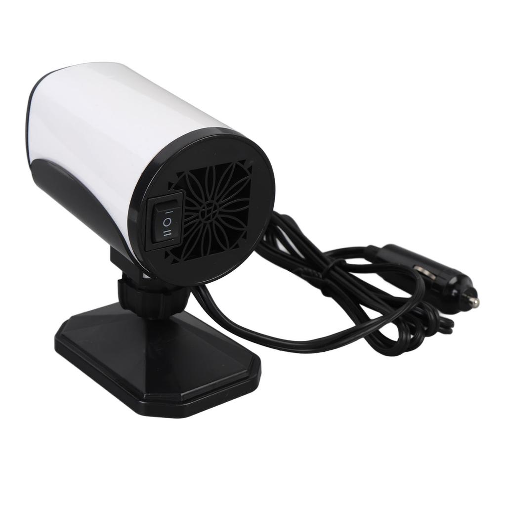 Car Heater 2 In 1 Cooling and Heating Compact Car Windshield Defroster Defogger 150W 12V White
