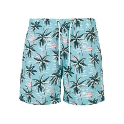 Urban Classics Herren Badeshorts mit tropischen Vögeln