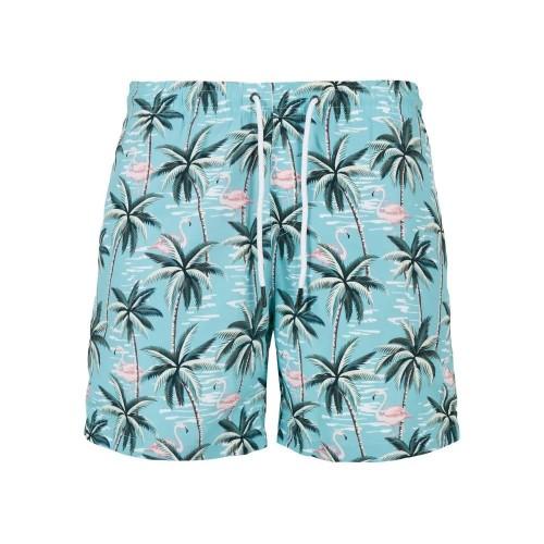 Urban Classics Mens Tropical Birds Swim Shorts