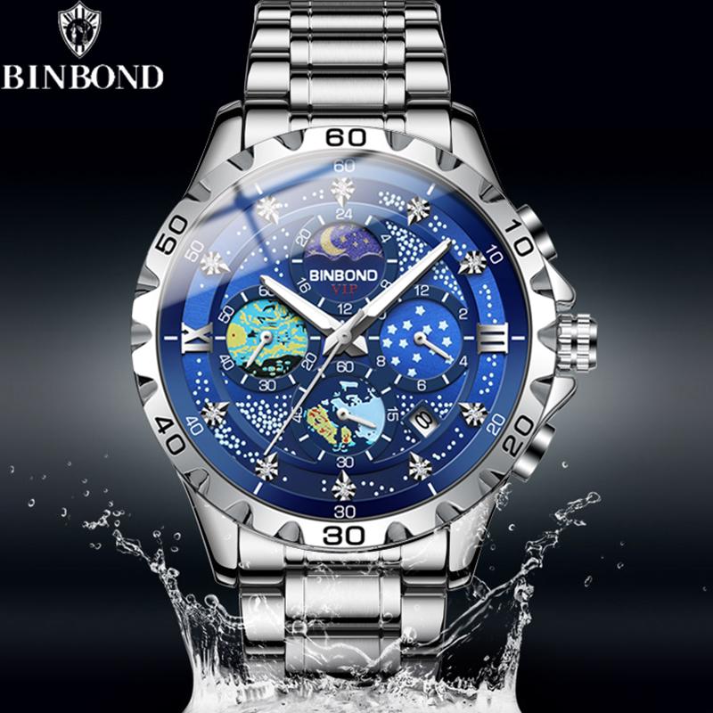 Fashion Starry Sky Van Gogh Men Quartz Watches Date Waterproof Luminous Small Three Pin Exquisite Men's Business Watches