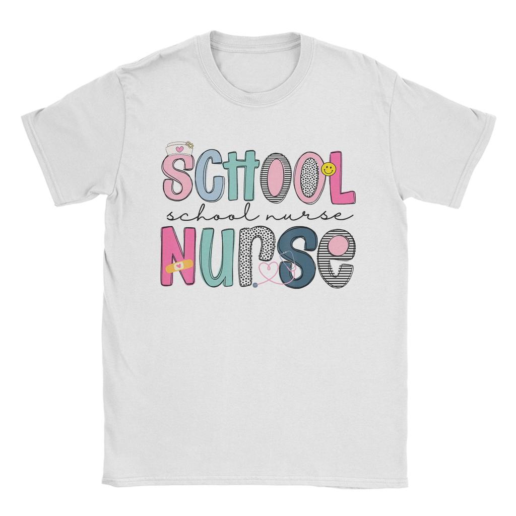 Tie Dye Retired Nurse T Shirts Unisex Unisex Pure Cotton Funny TShirts Crewneck Nurses Day Tees Short Sleeve Clothing Plus Size