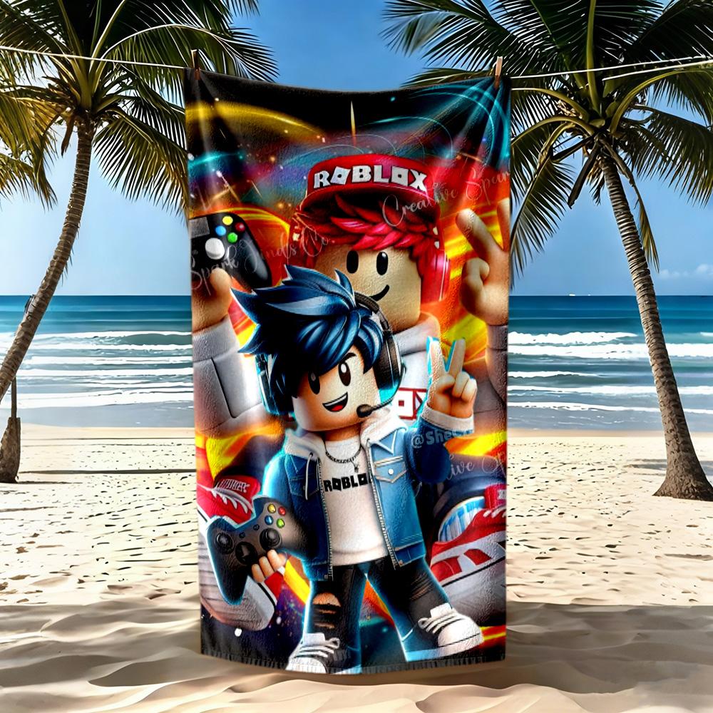Roblox Beach Towel Soft Durable Quick-Dry Comfortable Lightweight Suitable for Sports, Travel, Swimming, Yoga, Bathroom, Beach, And Pool