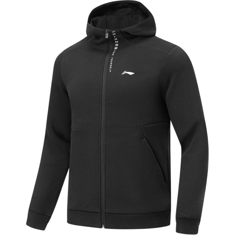 Li-Ning Fitness Series Casual Comfortable Simple Hoodie Men Hoodies Black AWDTA67-1 2XL