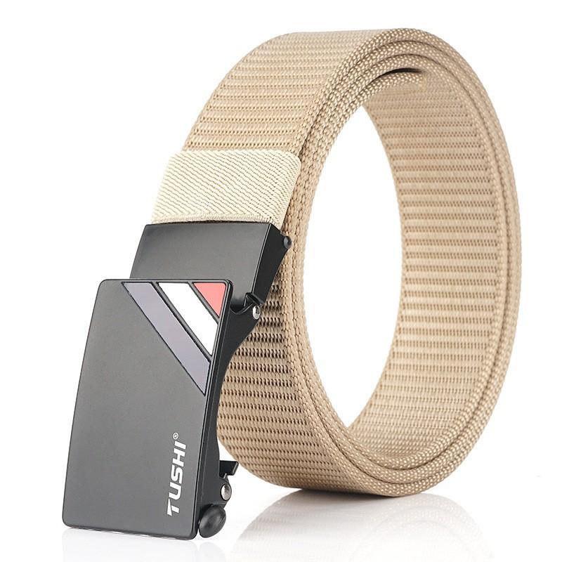 Nylon Belt Men's Canvas Young Students Korean Automatic Buckle