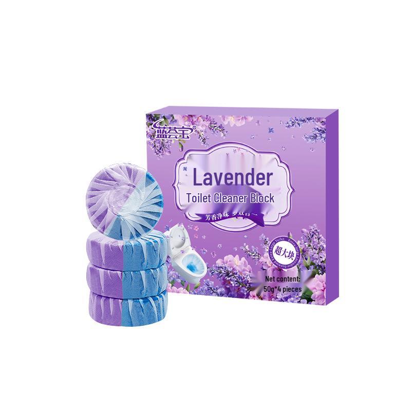 Lavender Blue Bubble Toilet Bowl Cleaner and Deodorizer Drops.
