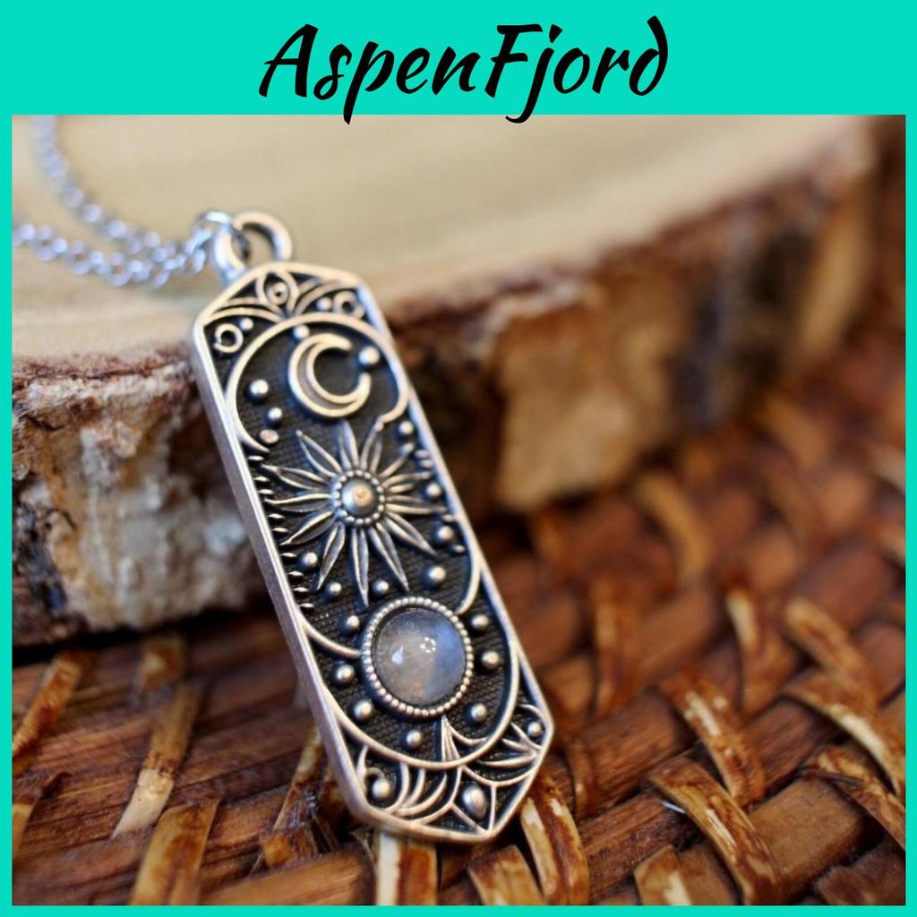 Geometric Silver Moonstone Necklace With Alloy Pendant For Stylish Office Wear And Gift
