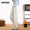 Women's High-Waist Fleece-Lined Wide-Leg Casual Pants