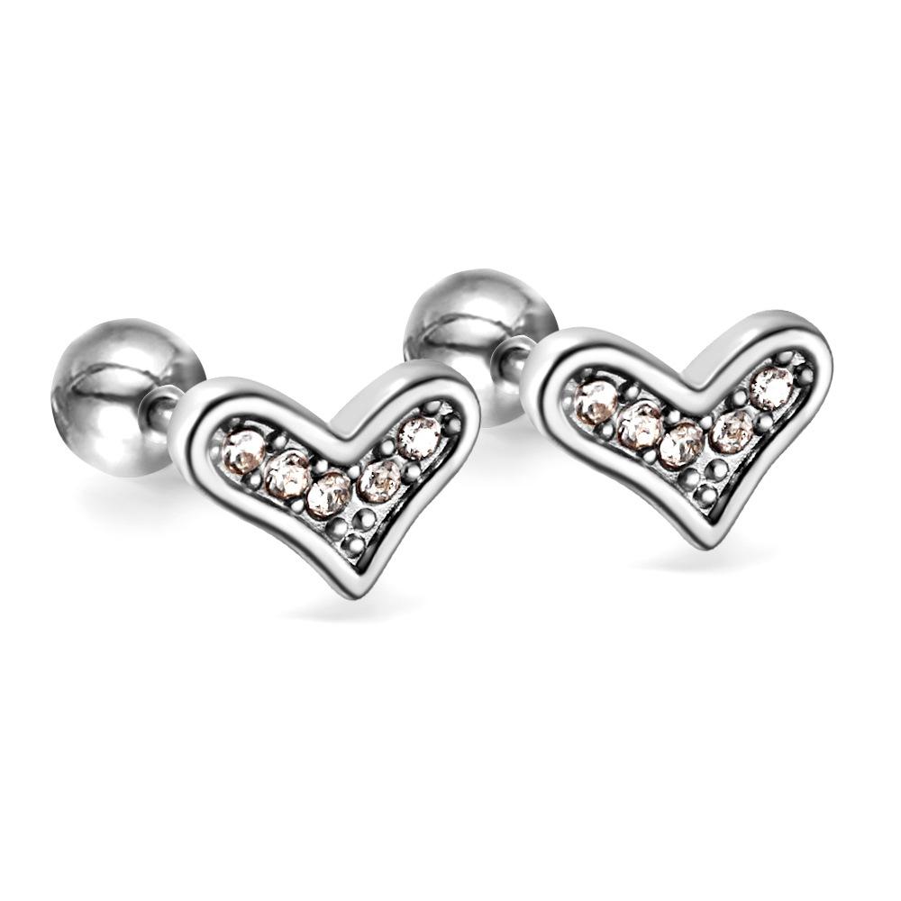 2026 European and American Love Stud Earrings, Fashionable Niche High-end Simple and Versatile Earrings