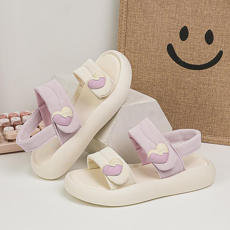 Girls Summer Sports Sandals Soft Sole Comfortable Breathable Big Kids Beach Shoes For Outdoor Walking And Play 26 фиолетовый