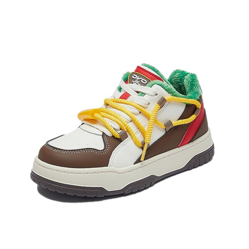 Chaussures de marche décontractées d'hiver à plateforme épaisse pour femmes, bottes de neige antidérapantes, chaudes à lacets, doublure en fausse fourrure polaire, bottines courtes, baskets de tennis pour femmes