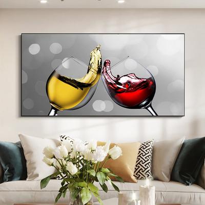 Moderne Champagner Wein Glas Leinwand Malerei Poster und Drucke Wand Kunst Bilder Esszimmer Restaurant Bar Wohnkultur Kein Rahmen