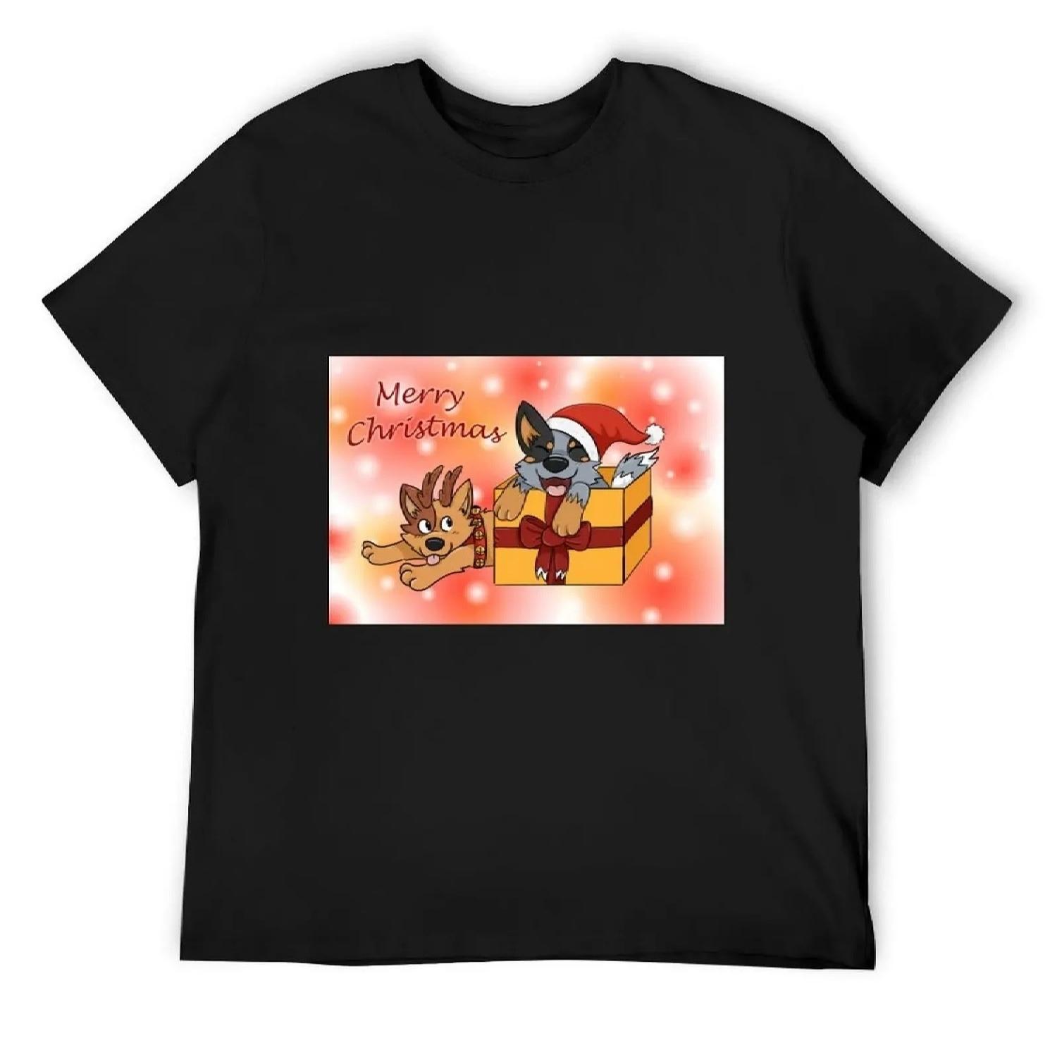 Cattle Dog Christmas T-Shirt custom t shirt funny gifts tshirts personalised baggy shirts vintage t shirt men S