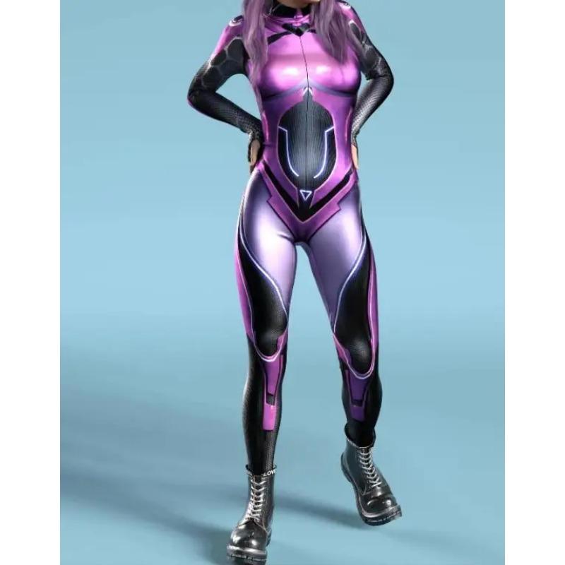 Super cool armură mecanică femei Cosplay punk salopetă costum elastic petrecere de vacanță fancy performanță body barceloane zentai
