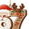 Christmas 67 Meme Acrylic Ornament Flat Santa Claus Reindeer Ice Cream Six Seven Xmas Tree Hanging Decoration Holiday Party Pendant