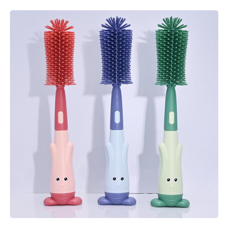 Multifunctional Silicone Baby Bottle & Nipple Cleaning Brush