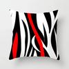 Housse de coussin géométrique rougeHousse d'oreiller Décoration Canapé Polyester Maison