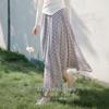 Xiangying Irregular Plaid High-Waist A-Line Skirt