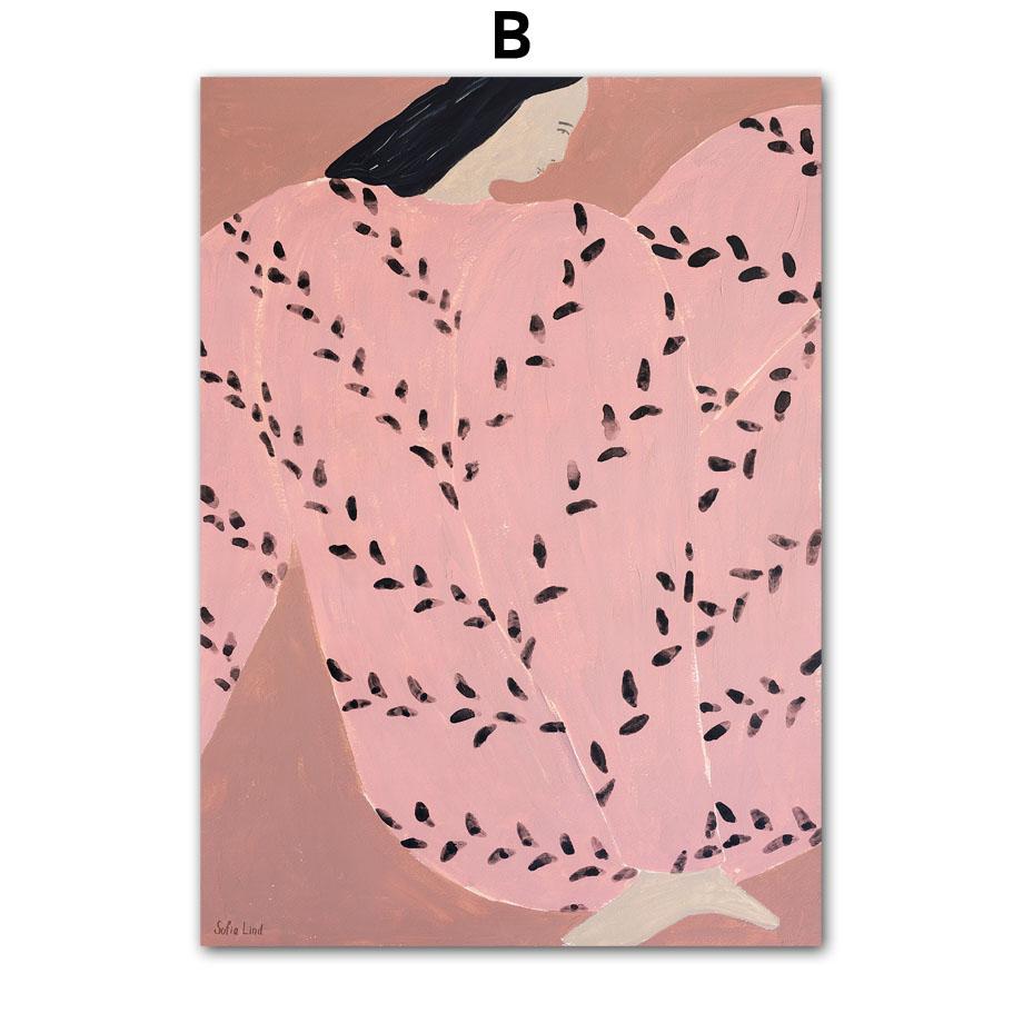 

Абстрактная полосатая девушка линия минималистичное настенное искусство холст живопись скандинавские постеры и принты настенная картина для гостиной домашний декор 21cm×30cm NoFrame