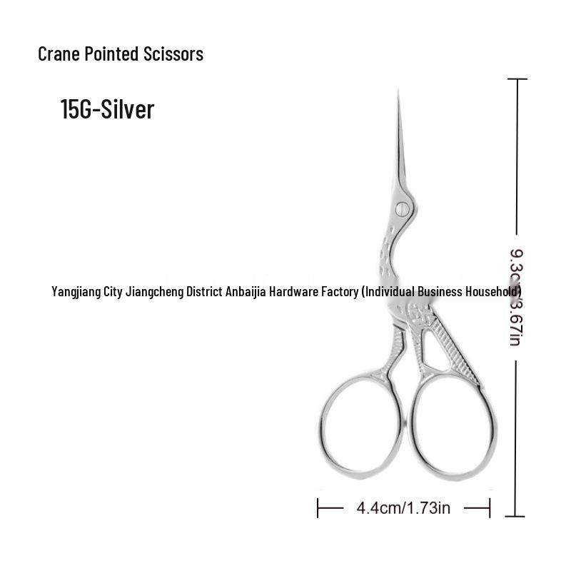 Stainless Steel Eyebrow & Nose Hair Trimmer Scissors with Round Head