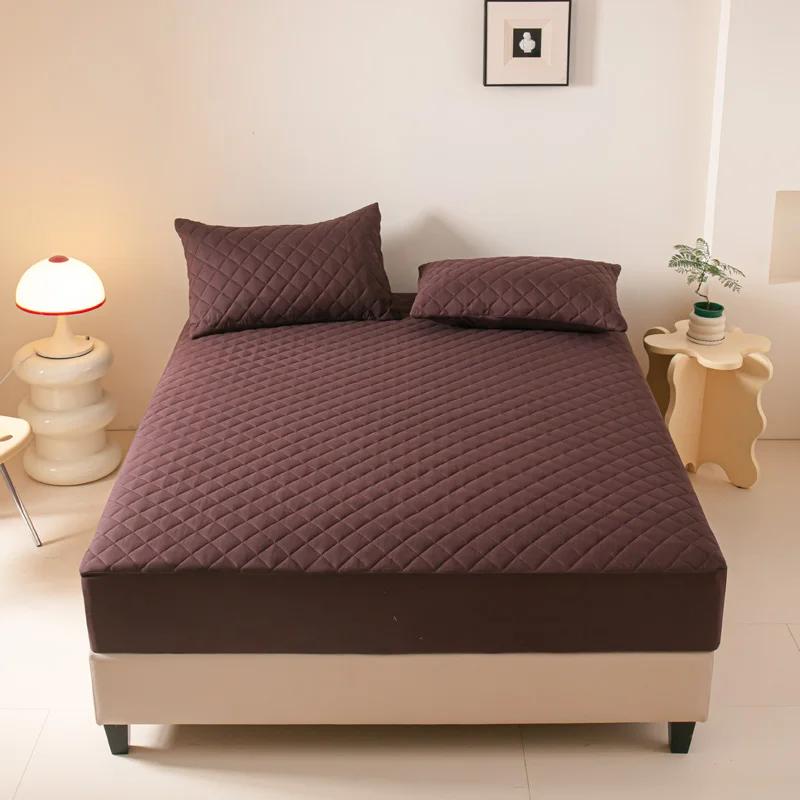 

Водонепроницаемая простыня на резинке с эластичной лентой 360°, стеганый наматрасник для односпальной, двуспальной, королевской и евро-размеров 90x200x30cm