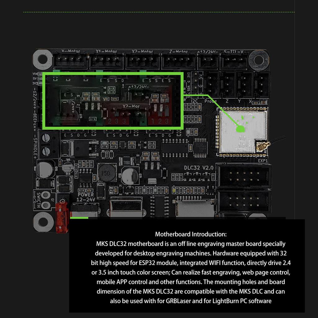 12-24V DC Laser Engraving Machine Kit Desktop Engraver Universal 3.5in Display Monitor TS35-R V2.0 Touch Screen Kit for DIY
