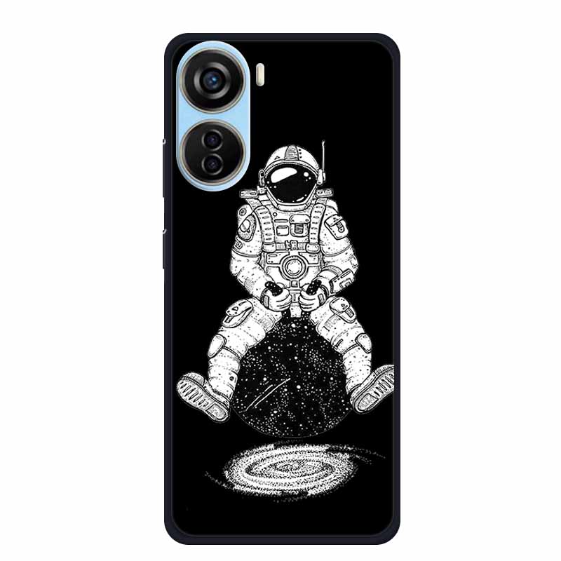 Schwarze Silikonhülle für ZTE Blade V50 Design 5G Libero 5G IV V41 Vita Axon 40 lite Handyhülle Cartoon Katze Weiche Rückseite Hülle