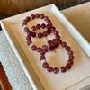 Starlight Pigeon Blood Red Crystal Bracelet Gift – Cherry Strawberry Design for Best Friend's Birthday, Inspired by Xiaohongshu Style.