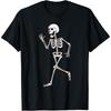Human Skeleton Running Away Costume Funny Halloween Cotton Men T Shirt S