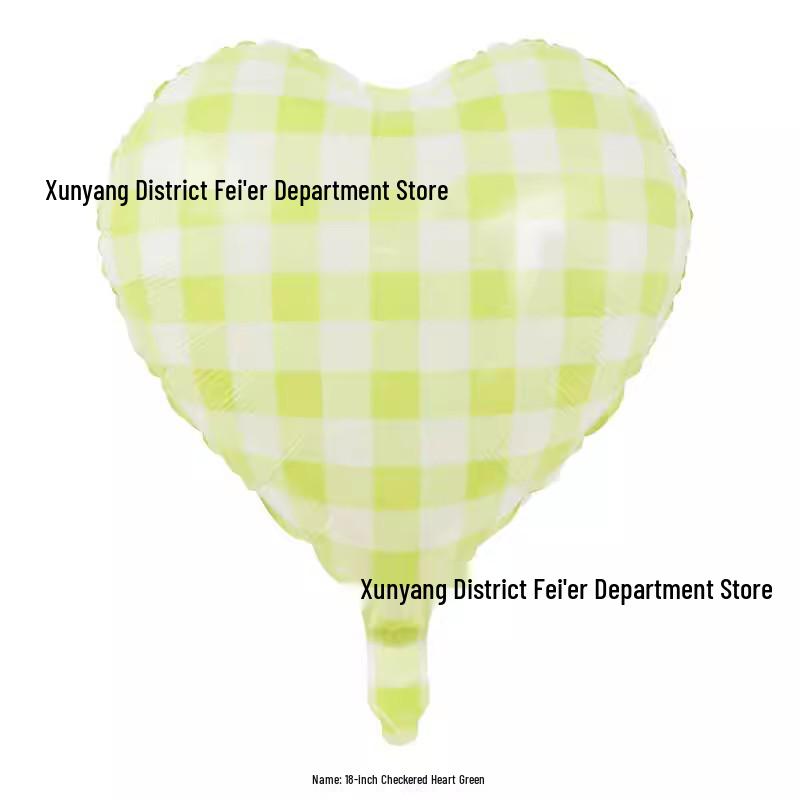 18" Heart Grid Birthday Party Backdrop Aluminum Balloons - Bulk/Individual Pack
