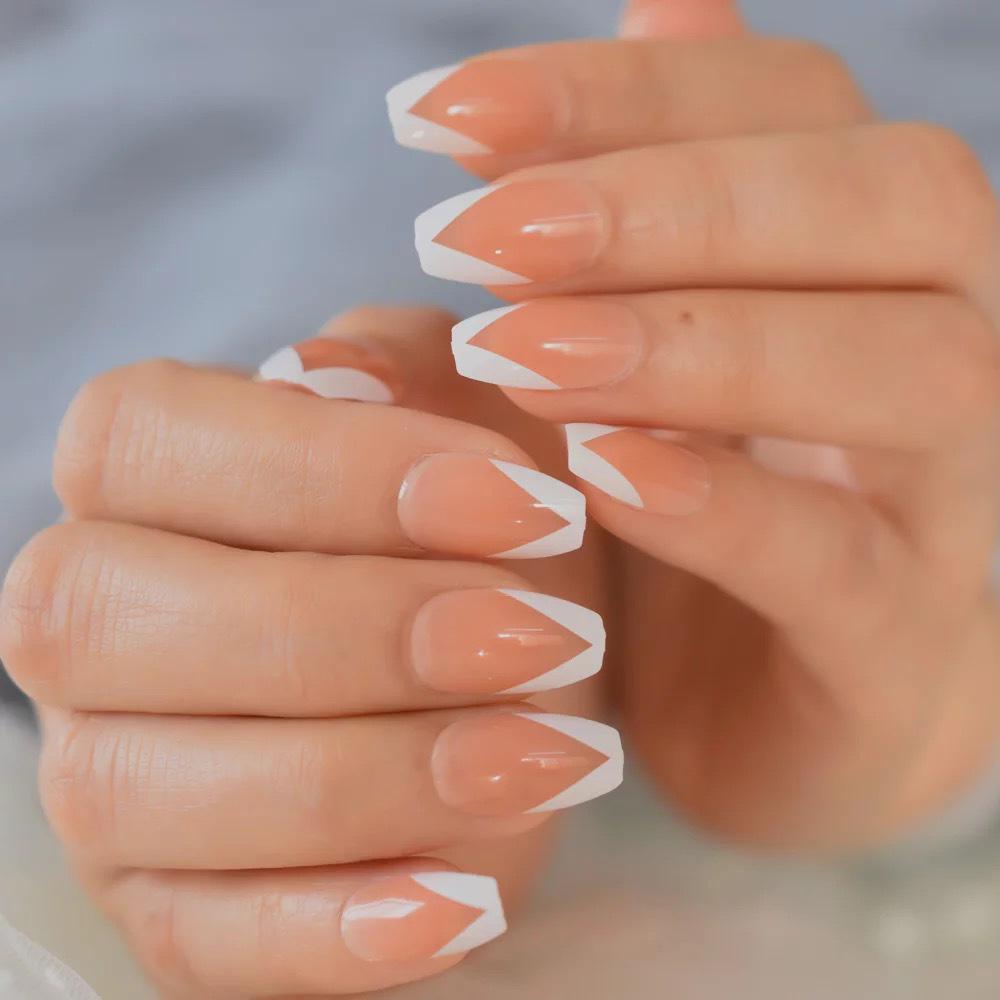 

Removable Wearable French Ballet Nail Tips - Press-On False Nails