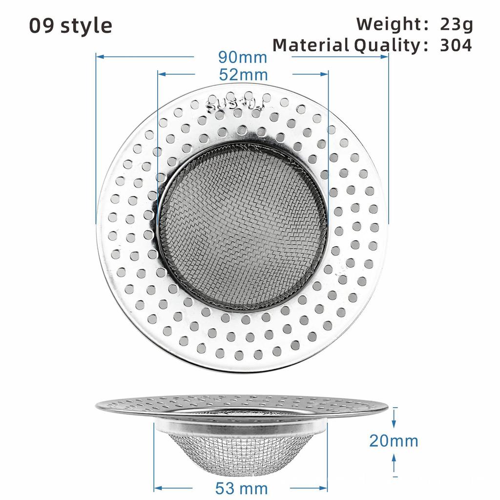 Kitchen Sink Filter Stainless Steel Sink Sewer Mesh Strainers Kitchen Tools Bathroom Floor Drains Hair Catcher Waste Plug Filter