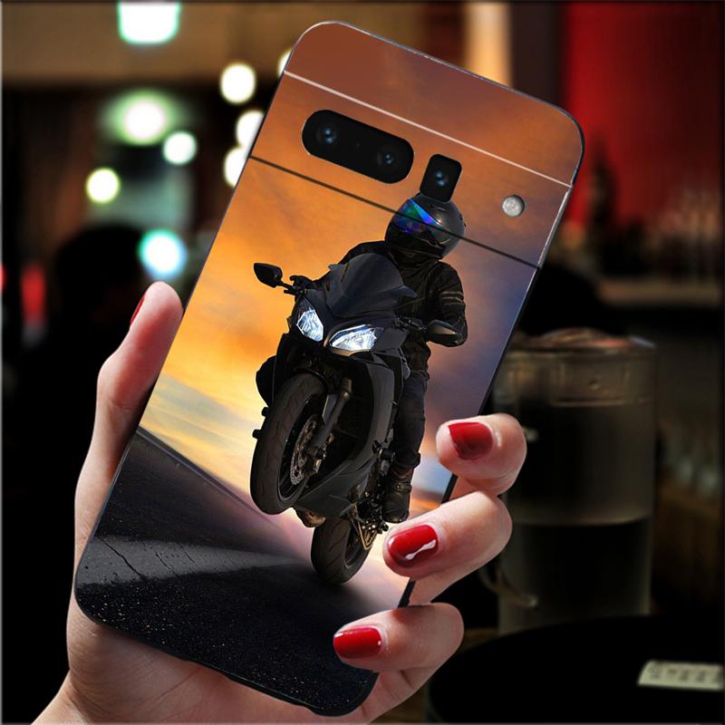 Moto Cross Motorcycle Sports Phone Case for Google Pixel 7 Pro 7 6A 6 Pro 5A 4A 3A Pixel 4 XL Pixel 5 6 4 3 XL 3A XL 2 XL Funda