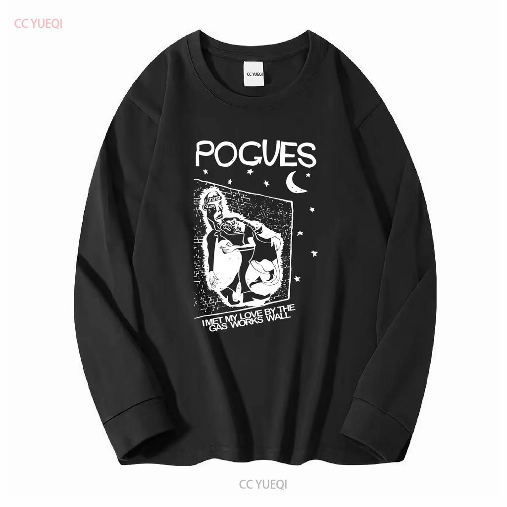 I MET MY LOVE The Pogues Band Shane MacGowan T Shirt Black S 5XL CC4493 long or short sleeves vintage Washed Casual Stylish